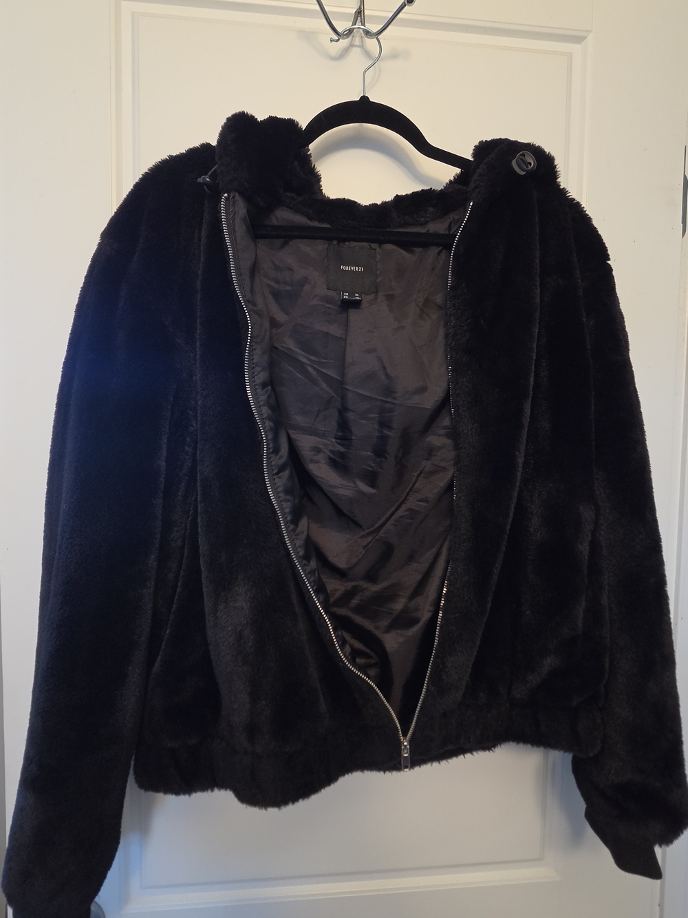 F21 Fur Hooded Jacket